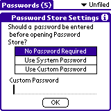 Password Store for Palm OS