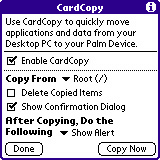 CardCopy for Palm OS