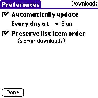 Downloads Preferences